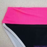 Beach Riot NEW Emmy Bottom In Black Neon Pink Colorblock, XS Photo 4