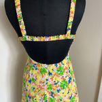 24. Sky to Moon Yellow Green Spaghetti Strap Mini Sundress for a Night Out SZ M Size M Photo 7