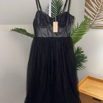 Hutch Essex Faux-Leather Corset Midi Dress Tulle Goth Cowgirl $350 NWT 8 Photo 2