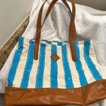 Vera Wang Blue striped tote Photo 0