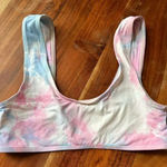 frankie's bikinis  Size S Funfetti Tie Dye‎ Bikini Top Scoop Neck Photo 0