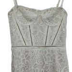 Jonathan Simkhai Ivory Lace Bustier Midi Dress XS Bridal Shower Rehearsal Guest White Photo 11