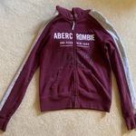 Abercrombie & Fitch Maroon Zip Up Sweater Photo 1