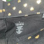 Torrid Black Full Length Leggings with Metallic Gold Size 2 (18-20) Photo 2