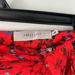Preen Line Red Black Viscose Sharkbite Asymmetrical Flowy Knee Length Skirt M Size M Photo 5