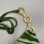 La Blanca PLAYA BY  Bikini Top Medium Swim Green Zebra Resort Beach String Gold Photo 8