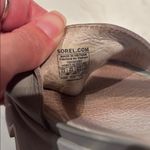 Sorel  Grey Chunky Wedge Sandals Leather Footwear Photo 4