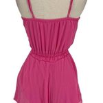 Francesca's Surplice Spaghetti Strap Ruffle Romper Hot Pink Size XXS Photo 2