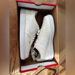 Nike NEW IN BOX Women’s  Court Vision Lo NN low ~ white/pale-ivory-black ~ 10 Photo 7