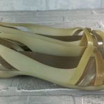 Crocs Flats Sandals Women 10 Jelly Creamy Yellow Slip On Strappy Open Toe Cutout Photo 1
