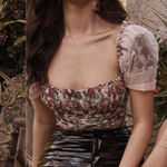 House Of CB  'Nina' Vinatge Floral Mesh‎ Gathered Bodysuit NWOT size XS Photo 0