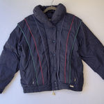 Obermeyer Vintage SNUGGLER Ski Jacket Women’s Size 12 Navy‎ blue Photo 0