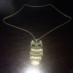 Anthropologie Anthro UO Brass OWL Pendant Necklace EUC Photo 1