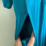 Habitat  V-Neck Midi Dress Stretch Jersey Teal Blue Size XL Casual Travel Photo 6