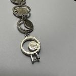 Lia Sophia Women’s Signed Rhinestone Silver Tone Brown Bracelet 7.5 Inch Photo 4