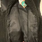 Madewell  NEW WOMENS SMALL Black Faux Fur Vest Photo 6