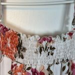 Blush  Floral Cap Sleeve Bohemian Blouse Shirt Ruched Neck Size 2X EUC #1357-LA Photo 4