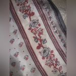 Cacharel vintage silk floral cream printed scarf rare paris designer luxury Red Photo 3