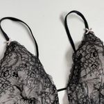 Victoria's Secret Body Suit Nighty Thong Lace Plunge Neck Corset Lace Up Black Photo 2