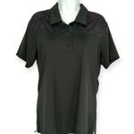 Adidas Golf | XL | Ultimate365 Black w/ Pink Teal Speckle UV Stretch Polo Shirt Photo 2