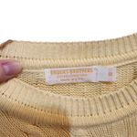 Brooks Brothers Yellow Long Sleeve Open Knit Crew Neck Pullover Sweater Small Photo 2