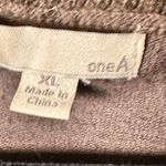 One A Brown XL Polyester Blend Cowl Neck Sweater Long Sleeve Ribbed Trim Womens Photo 3