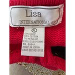 Lisa International Christmas Cardigan Sweater Holiday Patchwork Petite L Red Size undefined Photo 3