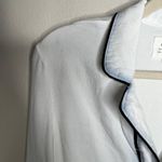 McGuire Denim McGuire Women's White Button-Down Shirt Size L Long Sleeve Contrast Piping Casua Photo 2