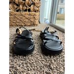 Madewell  Sabina Flatform Sandals, black leather, women’s size 6.5 Photo 2