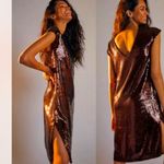 Anthropologie Kara Sequined Dress brown wine size XS Photo 1