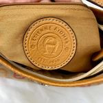 Etienne Aigner  Vintage Early 2000's Tan Multi Signature Print Shoulder Bag Photo 6