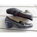 Clarks  Everyday Active Air Black Leather Double Strap Mary Jane Pumps Photo 4