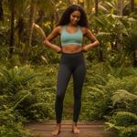 Old Navy  Active High Rise Black Leggings & Green Sports Bra Set  XL Womans Gym # Photo 1