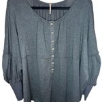 Free People Marla Jersey Henley Top Size XS Photo 3