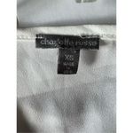 Charlotte Russe  off white sheer roll tab blouse with rhinestone accent Size XS Photo 3