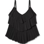 Aqua Green Black Tiered Ruffled Tankini Photo 2