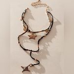 Free People NWT  Dandelion Lariat Necklace in Gold/Black Photo 1