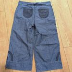 Marc Jacobs  Womens S Small Wide Leg Crop Jeans Denim Pants Boho Hippie Photo 3