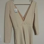 Urban Outfitters NWT  Cream dress V neck stretchy M Photo 4