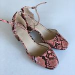 ASOS Snakeskin Block Heel Shoes Ankle Strap Photo 0