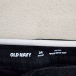 Old Navy  Mid Rise Wow Bootcut Jeans Black Denim Dark Wash Stretch Size 24 Short Photo 6