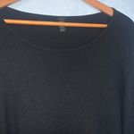 G.I.L.I. Black Ribbed Scoop Neck Long Wide Cuff Gold Stud Sleeves Sweater 1X Photo 4