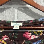 Sundance Dark Floral 3/4 Sleeve Thermal Womens Size Medium Top Purple Photo 4