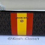 Michael Kors Poppy Multi MK Signature Pencil Case Photo 1