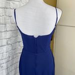 Mori Lee women 6 spaghetti strap fit & flare maxi dress w/side slit & tie belt Photo 13