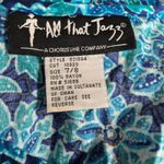 Vintage All That Jazz Blue Floral Rayon Maxi Dress Small Lace Up Back Romantic Photo 6