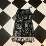 STAUD NWT Joan Yin Yang Dress Beaded Fringe Black Faux Leather Sleeveless sz 10 Photo 6