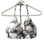 PINK - Victoria's Secret  "Bonded" Marbled Black Grey Strappy Padded Bra Bralette M Photo 6