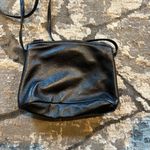Vintage gold and black leather crossbody bag. 8x5 with‎ 24in strap. Photo 2
