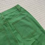 Farm Rio  Green Straight Pleat Pants NWOT Women's Size 27 W29 Cotton High Waist Photo 12